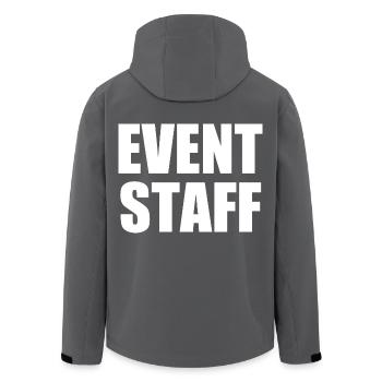 Event staff - Men’s Recycled Softshell Jacket by Stanley/Stella - black - Back - AI Model Male 185 light (185cm)