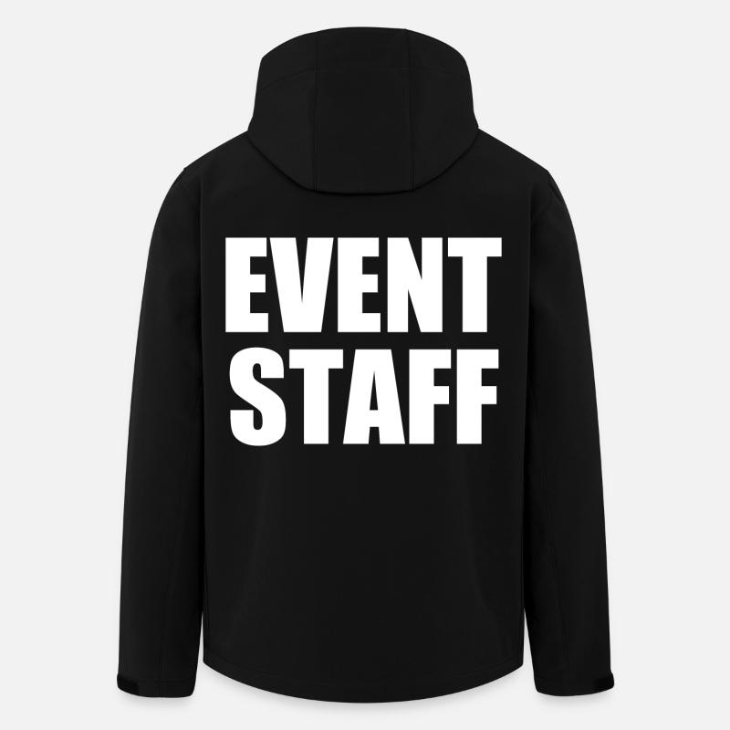 Event staff - Veste softshell homme en polyester recyclé Stanley/Stella - noir