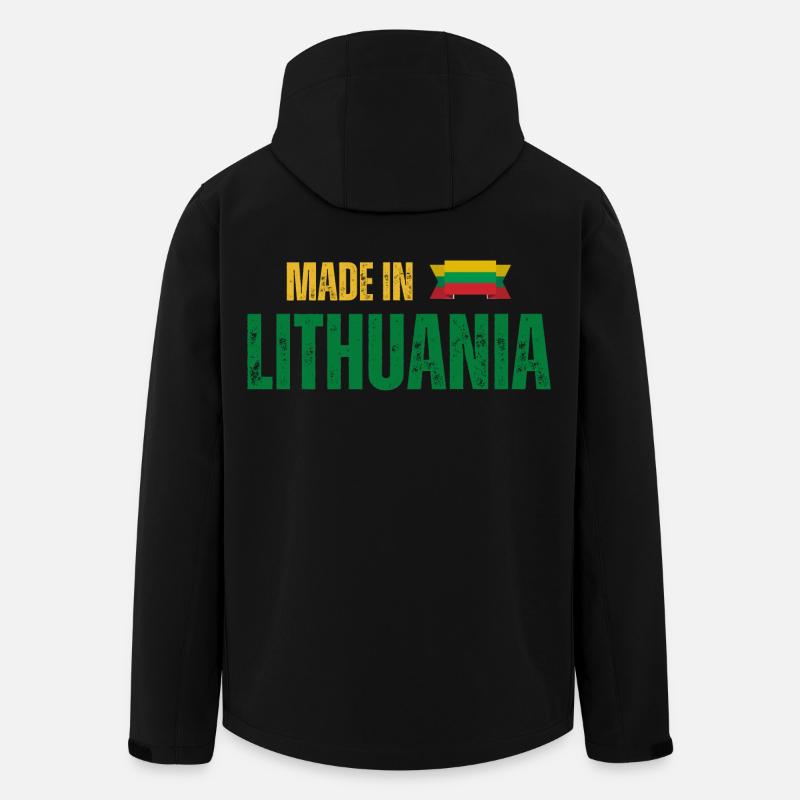 Made in Lithuania, Lithuanian pride - Men’s Recycled Softshell Jacket by Stanley/Stella - black
