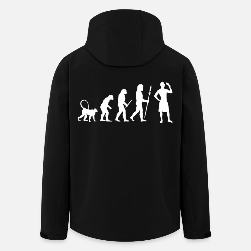 Cream Evolution - Men’s Recycled Softshell Jacket by Stanley/Stella - black