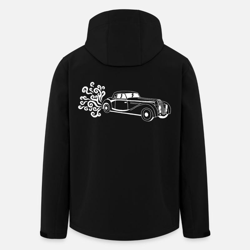 Weißer Oldtimer - Recycelte Männer Softshell-Jacke von Stanley/Stella - Schwarz