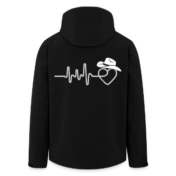 Line Dance ist mein Cardio – Country Western Tanz - Recycelte Männer Softshell-Jacke von Stanley/Stella - Schwarz - Hinten - AI Model Male 185 light (185cm)