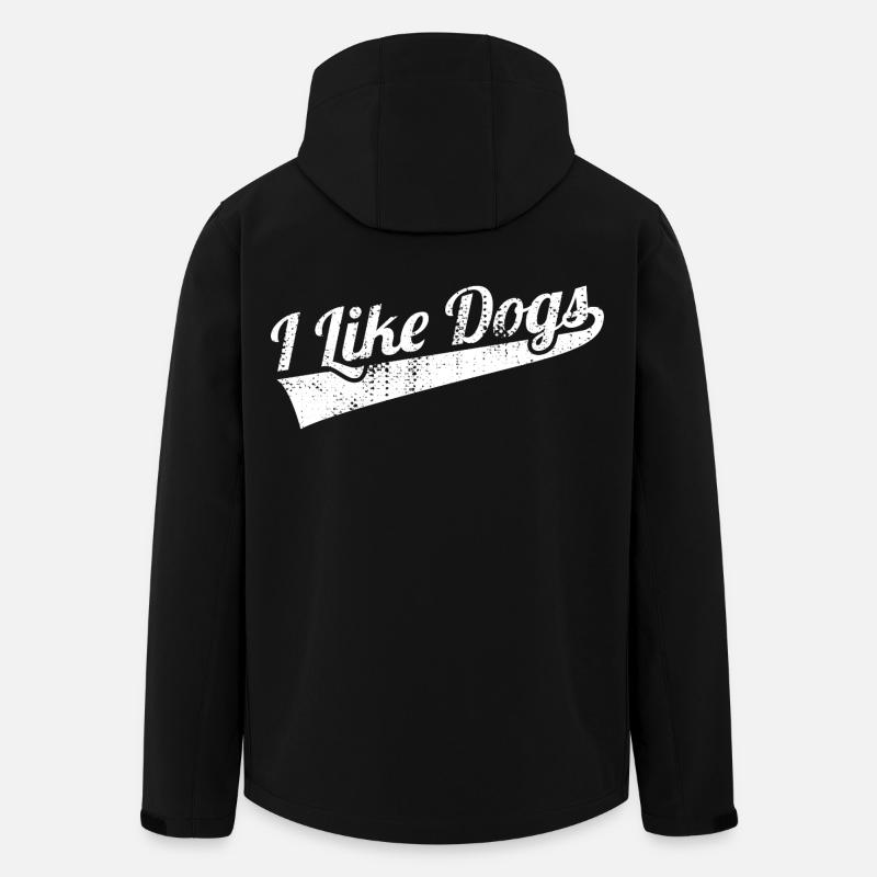 Ich mag Hunde - Recycelte Männer Softshell-Jacke von Stanley/Stella - Schwarz