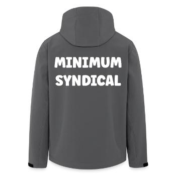 Gewerkschaftsminimum - Recycelte Männer Softshell-Jacke von Stanley/Stella - Schwarz - Hinten - AI Model Male 185 light (185cm)