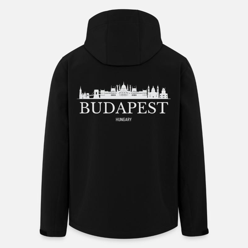 Budapester Skyline, Budapest, Ungarn - Recycelte Männer Softshell-Jacke von Stanley/Stella - Schwarz