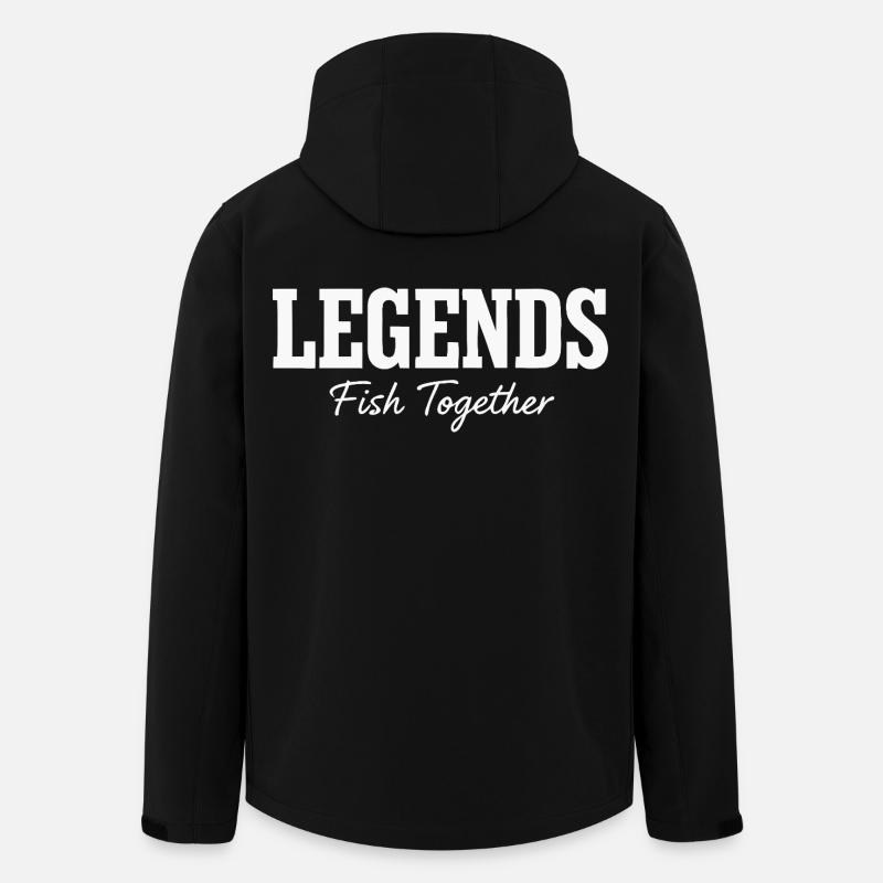 Fishing Legends Saying - Men’s Recycled Softshell Jacket by Stanley/Stella - black