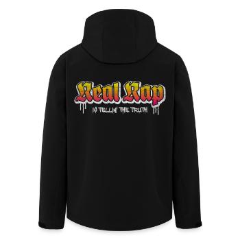 Real Rap - Men’s Recycled Softshell Jacket by Stanley/Stella - black - Back - AI Model Male 185 light (185cm)