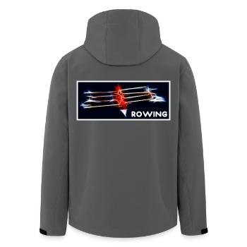 Rowing - Rowing - Men’s Recycled Softshell Jacket by Stanley/Stella - anthracite - Back - AI Model Male 185 light (185cm)
