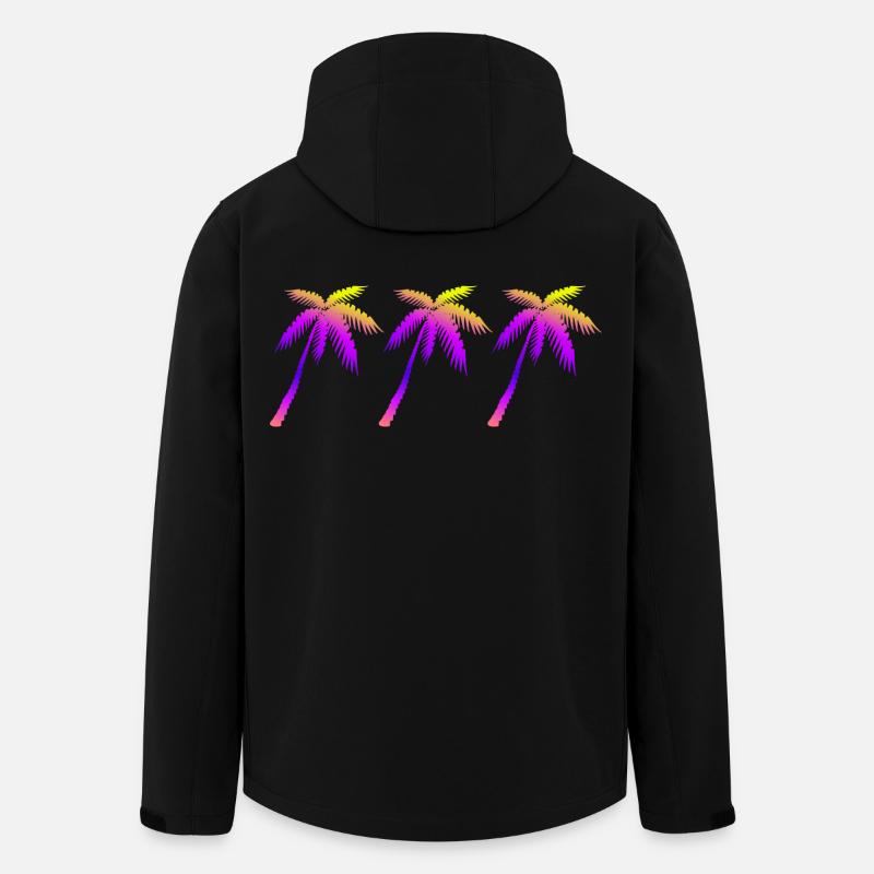 Palm trees - Men’s Recycled Softshell Jacket by Stanley/Stella - black