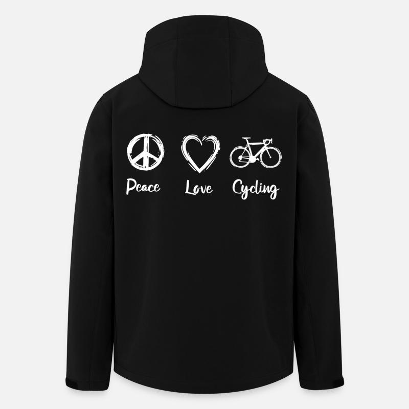 Peace Love Cyclisme - Veste softshell homme en polyester recyclé Stanley/Stella - noir