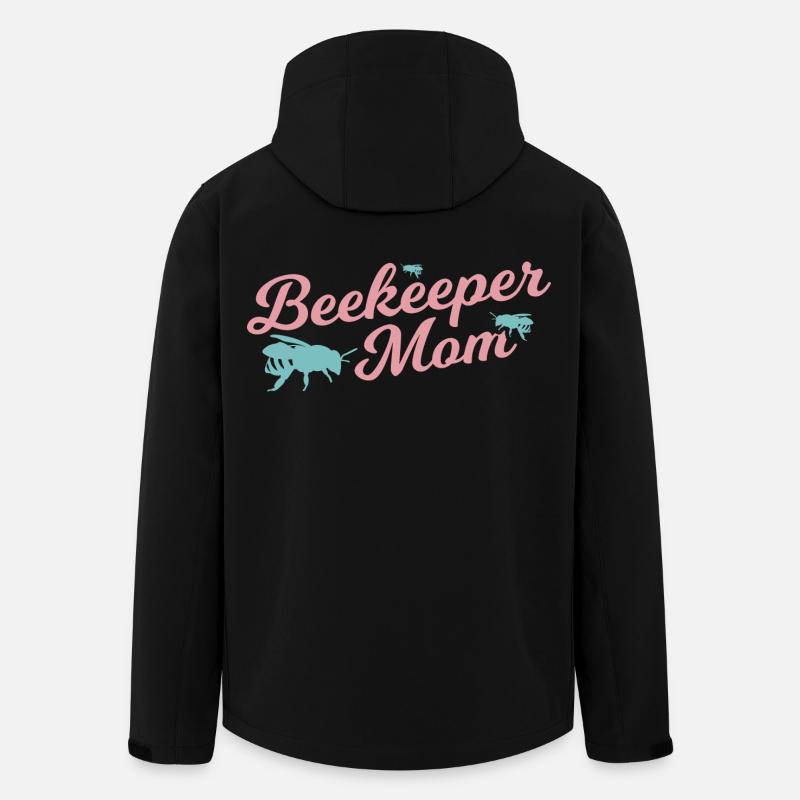 Drôle de maman apicultrice - Veste softshell homme en polyester recyclé Stanley/Stella - noir