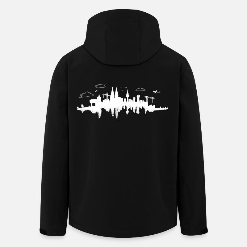Skyline von Köln - Recycelte Männer Softshell-Jacke von Stanley/Stella - Schwarz