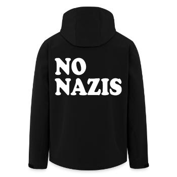 Pas de nazis - Veste softshell homme en polyester recyclé Stanley/Stella - noir - Dos - AI Model Male 185 light (185cm)