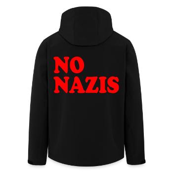 Pas de nazis - Veste softshell homme en polyester recyclé Stanley/Stella - noir - Dos - AI Model Male 185 light (185cm)