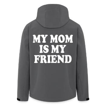 my mom is my friend - Recycelte Männer Softshell-Jacke von Stanley/Stella - Anthrazit - Hinten - AI Model Male 185 light (185cm)