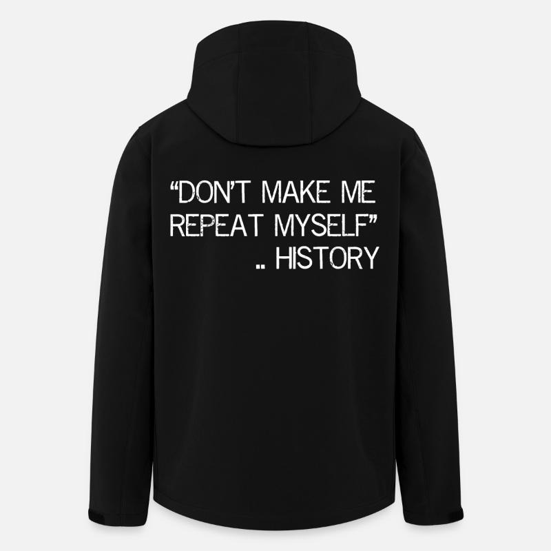 Ne me faites pas répéter l’histoire - Veste softshell homme en polyester recyclé Stanley/Stella - noir