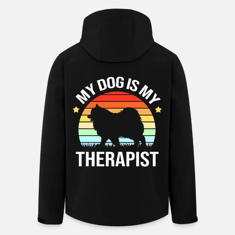 Chien de thérapie - Veste softshell homme en polyester recyclé Stanley/Stella - noir
