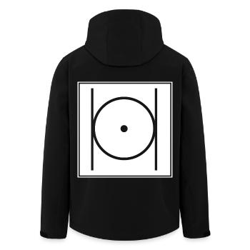 Illuminati maçonniques - Veste softshell homme en polyester recyclé Stanley/Stella - noir - Dos - AI Model Male 185 light (185cm)