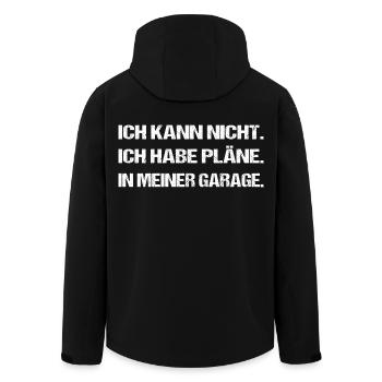 Ich kann nicht – Lustiges Garage Spruchshirt - Recycelte Männer Softshell-Jacke von Stanley/Stella - Schwarz - Hinten - AI Model Male 185 light (185cm)