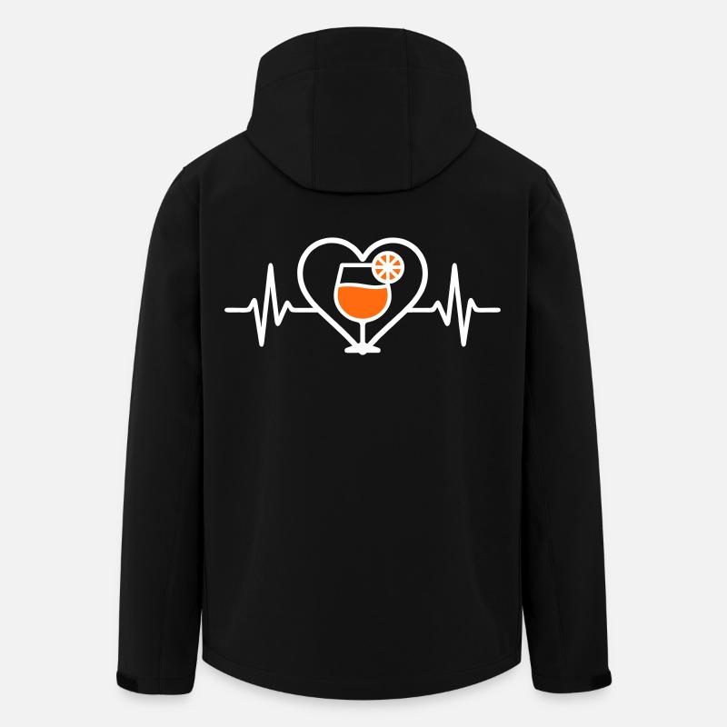 Spritz Cœur Cocktail Apéro - Veste softshell homme en polyester recyclé Stanley/Stella - noir