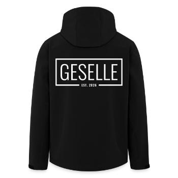 Geselle Est. 2026 - Recycelte Männer Softshell-Jacke von Stanley/Stella - Schwarz - Hinten - AI Model Male 185 light (185cm)