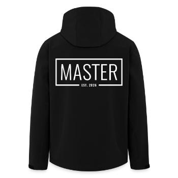 Master Est. 2026  - Recycelte Männer Softshell-Jacke von Stanley/Stella - Schwarz - Hinten - AI Model Male 185 light (185cm)