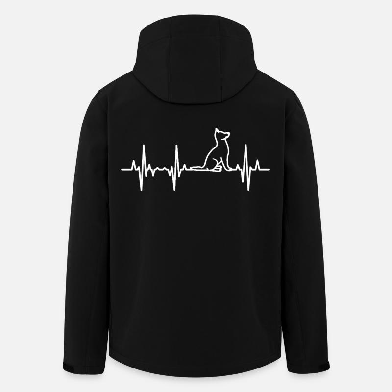 Hundeliebhaber Kardiogramm - Recycelte Männer Softshell-Jacke von Stanley/Stella - Schwarz