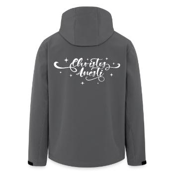 Christos Anesti Pascha Orthodoxes Ostern - Recycelte Männer Softshell-Jacke von Stanley/Stella - Anthrazit - Hinten - AI Model Male 185 light (185cm)