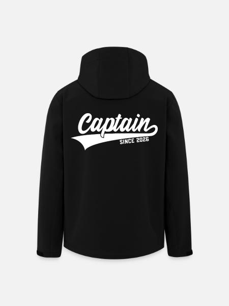 CAPTAIN SINCE 2026 KAPITÄN - Men’s Recycled Softshell Jacket by Stanley/Stella - black