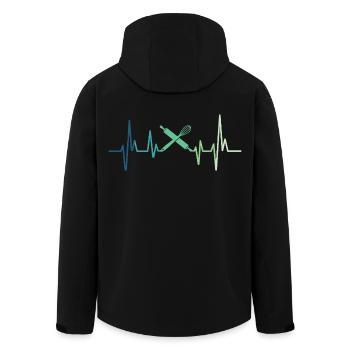 Boulangerie Battement de coeur Boulanger - Veste softshell homme en polyester recyclé Stanley/Stella - noir - Dos - AI Model Male 185 light (185cm)