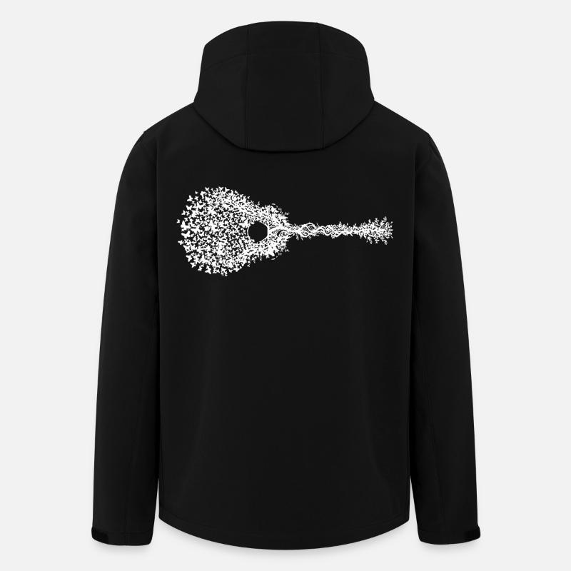 Butterfly and plant mosaic guitar - Men’s Recycled Softshell Jacket by Stanley/Stella - black