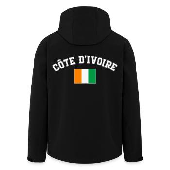 Ivory Coast Pride Cote D'Ivoire Heritage Elephant  - Veste softshell homme en polyester recyclé Stanley/Stella - noir - Dos - AI Model Male 185 light (185cm)
