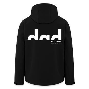 Dad Est. 2026 Limited edition | Vater | Vatertag - Recycelte Männer Softshell-Jacke von Stanley/Stella - Schwarz - Hinten - AI Model Male 185 light (185cm)