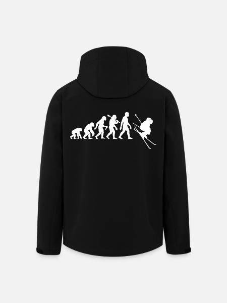 Skier Evolution for downhill skiing - Men’s Recycled Softshell Jacket by Stanley/Stella - black
