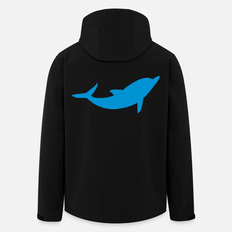 Delphin - Recycelte Männer Softshell-Jacke von Stanley/Stella - Schwarz