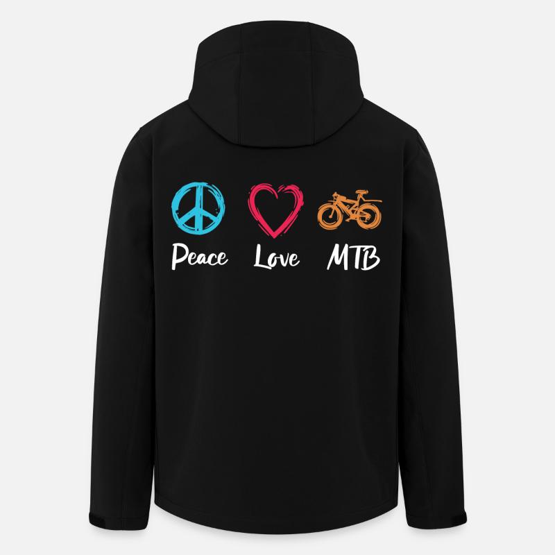Amour de la paix VTT - Veste softshell homme en polyester recyclé Stanley/Stella - noir