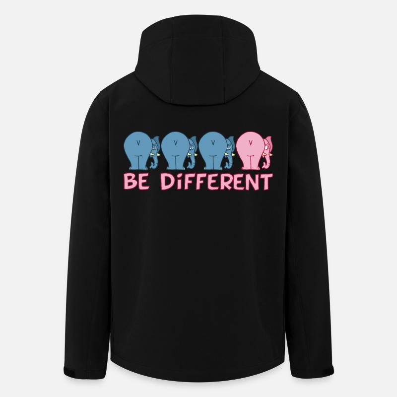 Un éléphant différent - Veste softshell homme en polyester recyclé Stanley/Stella - noir