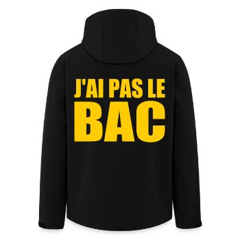 jai pas le bac - Veste softshell homme en polyester recyclé Stanley/Stella - noir - Dos - AI Model Male 185 light (185cm)