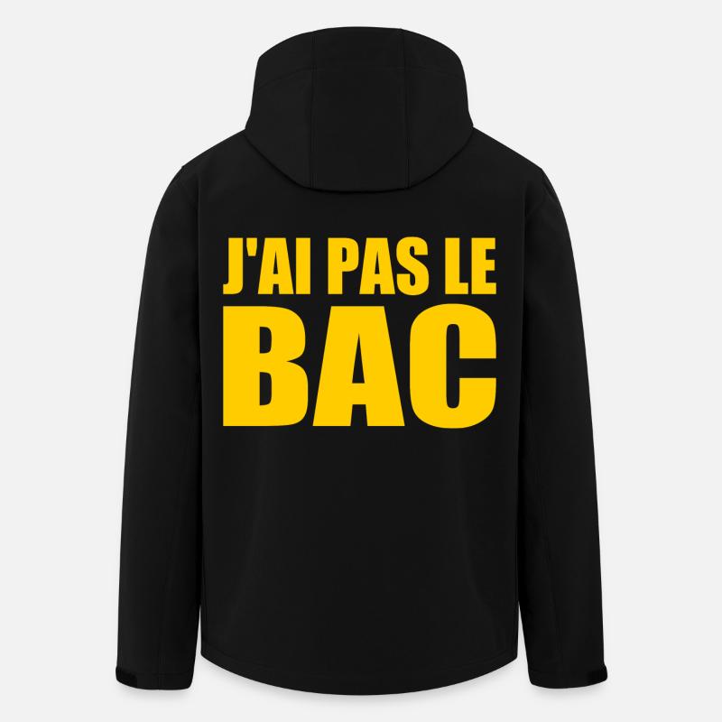 jai pas le bac - Veste softshell homme en polyester recyclé Stanley/Stella - noir