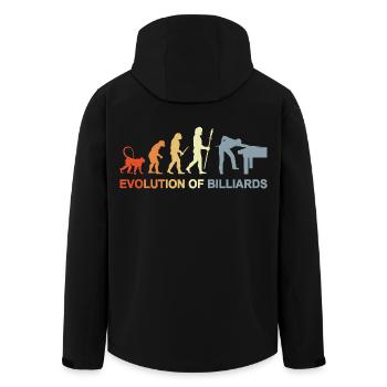 Pool Billiards Evolution - Men’s Recycled Softshell Jacket by Stanley/Stella - black - Back - AI Model Male 185 light (185cm)