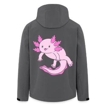 Axolotl - Men’s Recycled Softshell Jacket by Stanley/Stella - black - Back - AI Model Male 185 light (185cm)