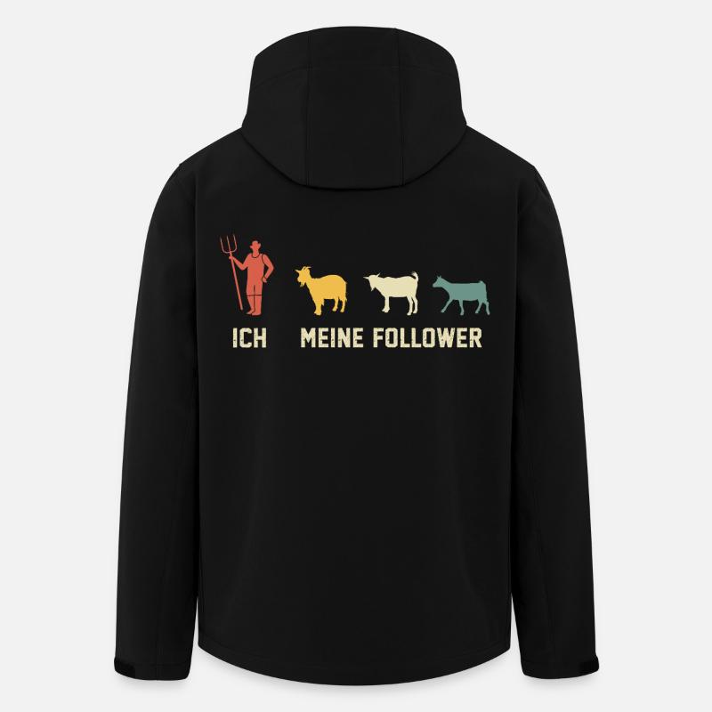 Ich und meine follower retro ziege ziegen - Recycelte Männer Softshell-Jacke von Stanley/Stella - Schwarz