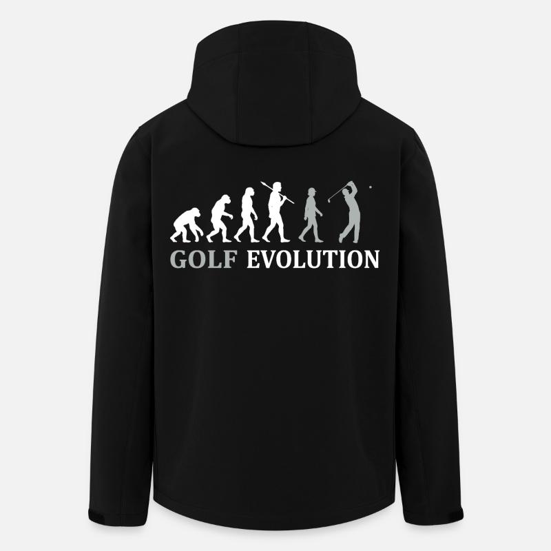 Golf Evolution – Das perfekte Golfer Geschenk - Recycelte Männer Softshell-Jacke von Stanley/Stella - Schwarz