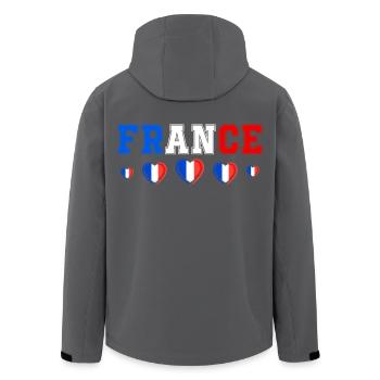 Drapeau France Cadeau Homme Femme France Cadeau - Veste softshell homme en polyester recyclé Stanley/Stella - noir - Dos - AI Model Male 185 light (185cm)