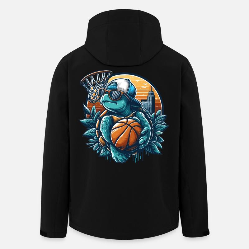 Basketball Turtle Sunglasses Gift - Men’s Recycled Softshell Jacket by Stanley/Stella - black