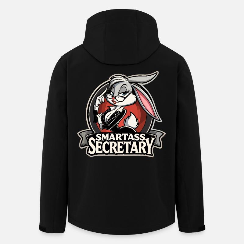 Smartass Secretary Bunny Funny Gift - Men’s Recycled Softshell Jacket by Stanley/Stella - black