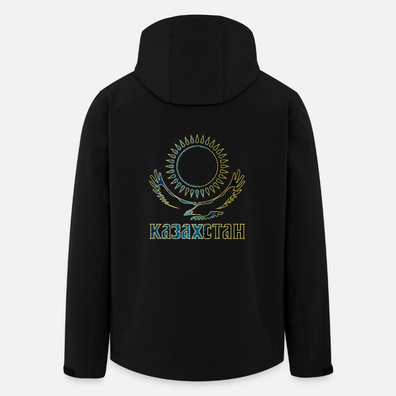 Kasachstan Adler Schriftzug Geschenk - Recycelte Männer Softshell-Jacke von Stanley/Stella - Schwarz