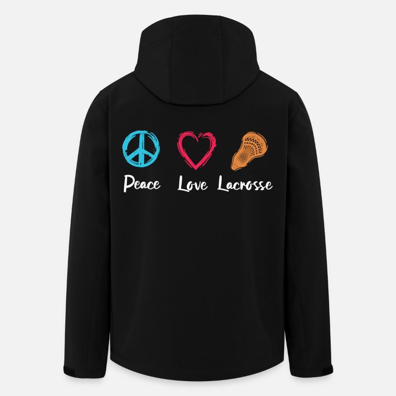 Peace Love Lacrosse - Veste softshell homme en polyester recyclé Stanley/Stella - noir