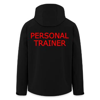 Personal trainer - Men’s Recycled Softshell Jacket by Stanley/Stella - black - Back - AI Model Male 185 light (185cm)