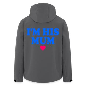 im his mom - Recycelte Männer Softshell-Jacke von Stanley/Stella - Schwarz - Hinten - AI Model Male 185 light (185cm)
